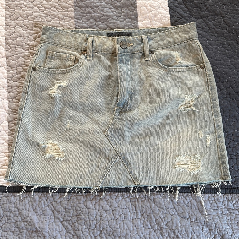Aeropostale distressed denim mini skirt. Size 6.